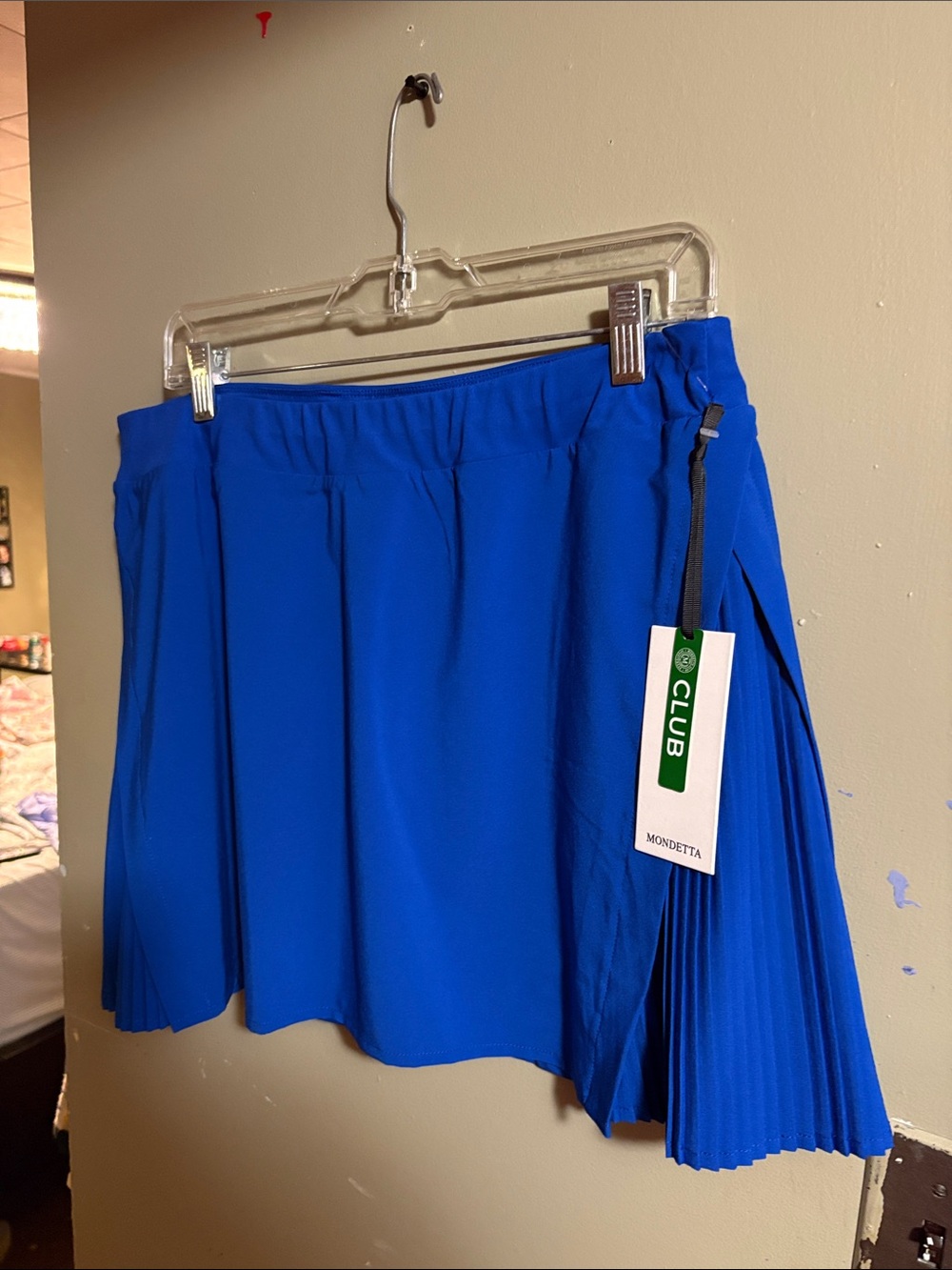 Mondetta Club Electric Blue Skater Skirt with Pleated Side Panel